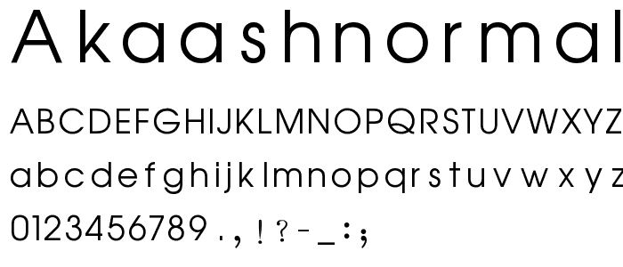 AkaashNormal font