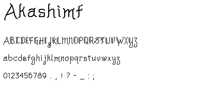 AkashiMF font