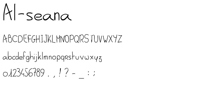 Al-seana font