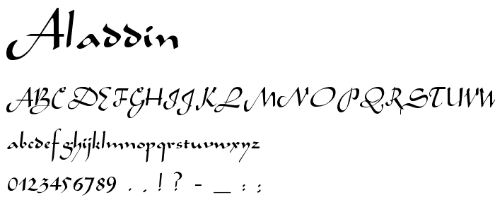 Aladdin font