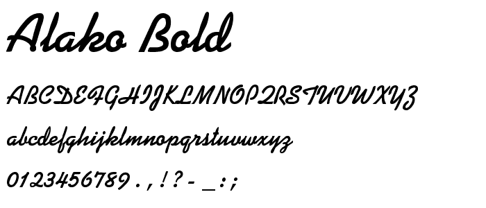 Alako-Bold font