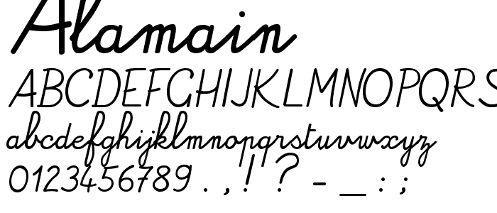 Alamain font