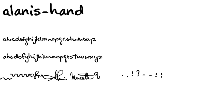 Alanis Hand font