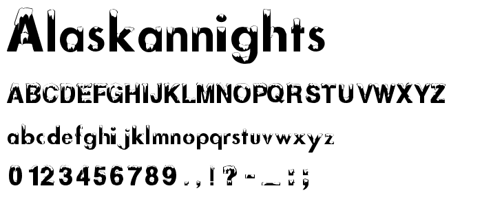 AlaskanNights font