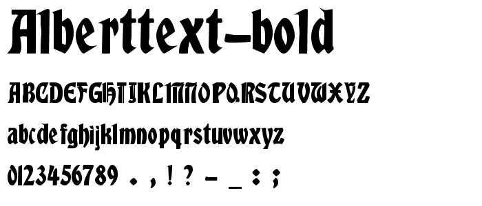 AlbertText-Bold font