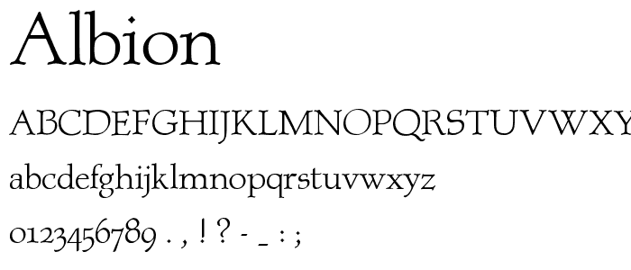 Albion font