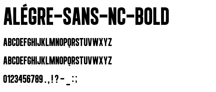 Alégre Sans NC Bold font