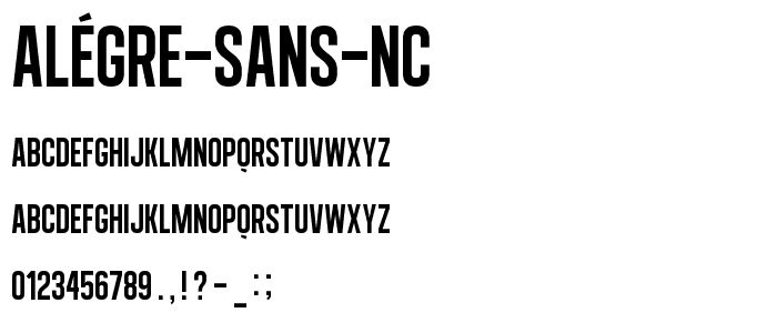 Alégre Sans NC font