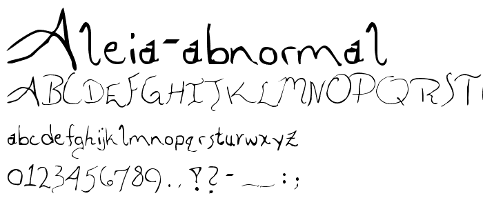 Aleia Abnormal font