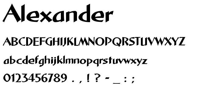 Alexander font