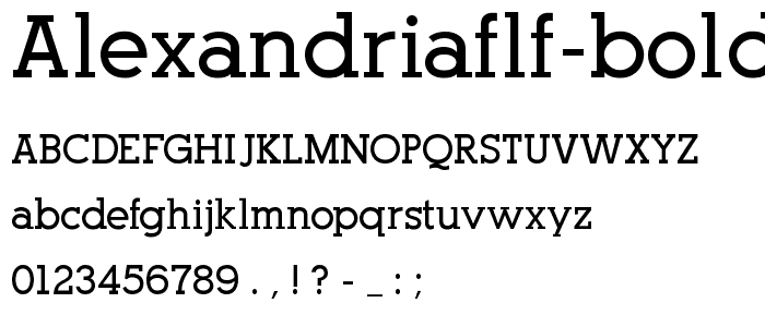 AlexandriaFLF-Bold font