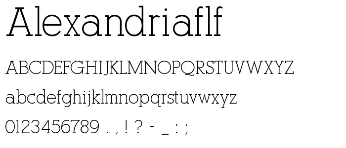 AlexandriaFLF font