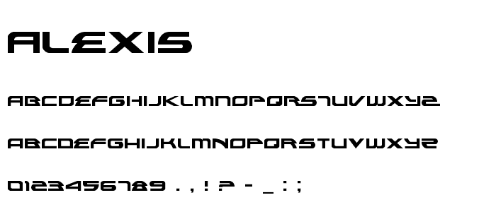 Alexis font