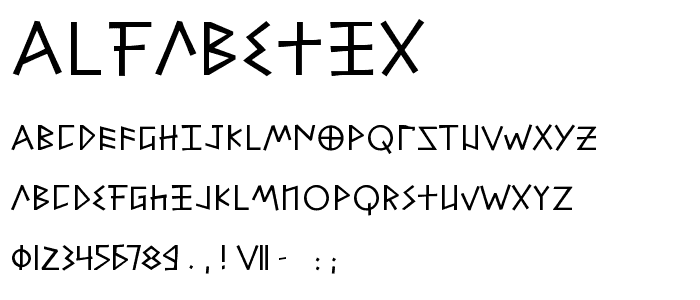 Alfabetix font
