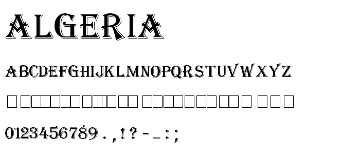 Algeria font