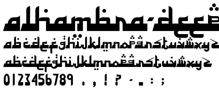 Alhambra Deep font