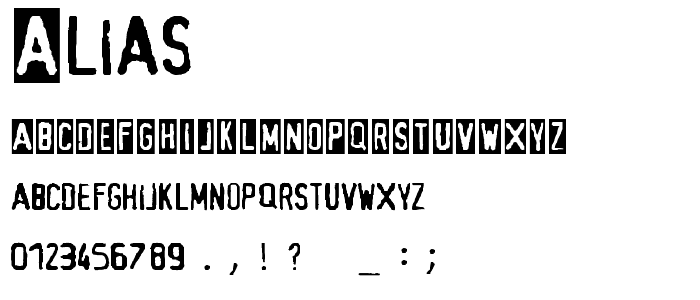 Alias font