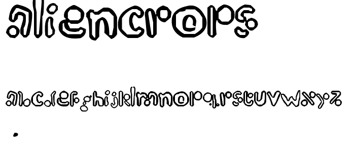 AlienCrops font
