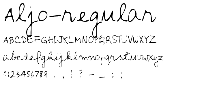 Aljo Regular font