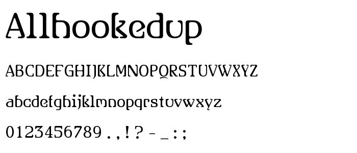 AllHookedUp font