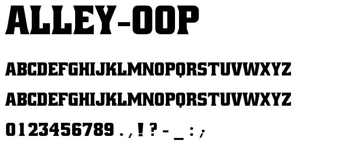 Alley-Oop font