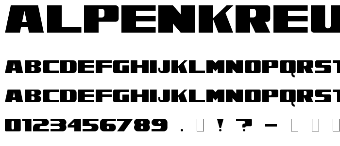 Alpenkreuzer font