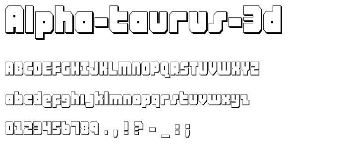 Alpha Taurus 3D font