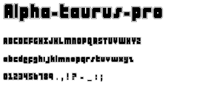 Alpha Taurus Pro font