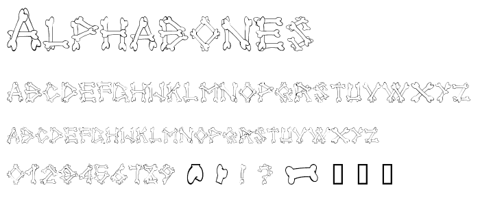 AlphaBones font