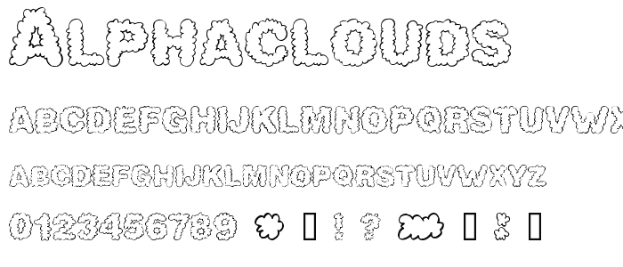 AlphaClouds font