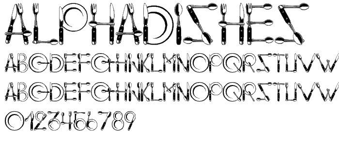 AlphaDishes font