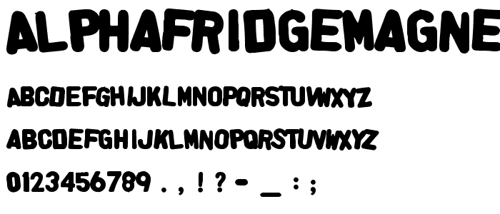 AlphaFridgeMagnetsAllCap font