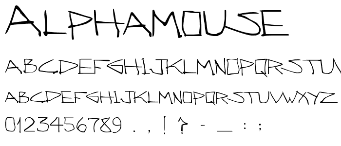 AlphaMouse font