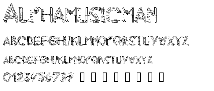 AlphaMusicMan font