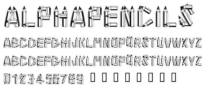 AlphaPencils font