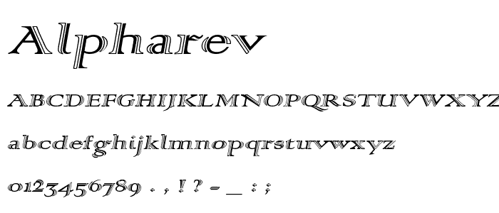 AlphaRev font
