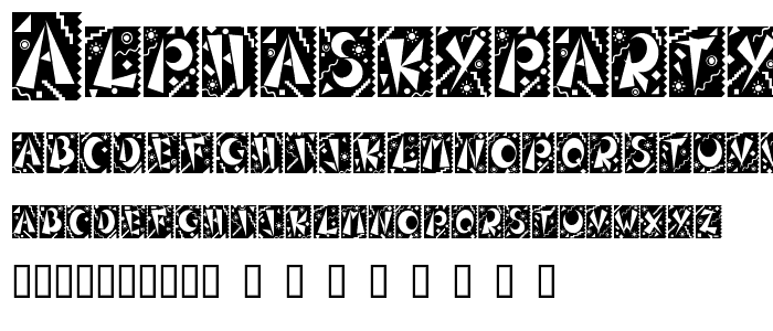 AlphaSkyParty font