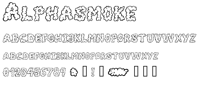AlphaSmoke font
