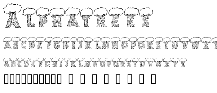 AlphaTrees font