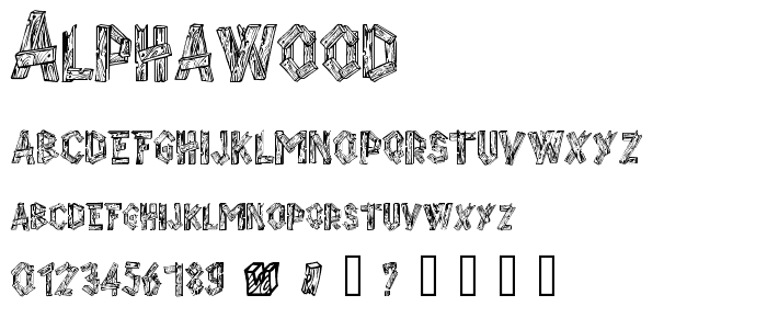 AlphaWood font