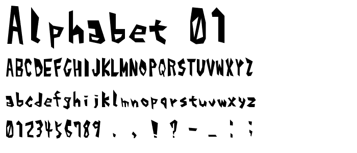 Alphabet_01 font