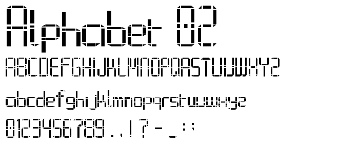 Alphabet_02 font