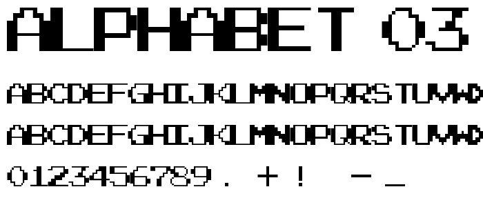 Alphabet_03 font