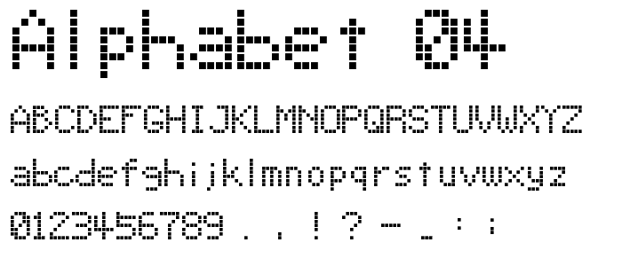 Alphabet_04 font