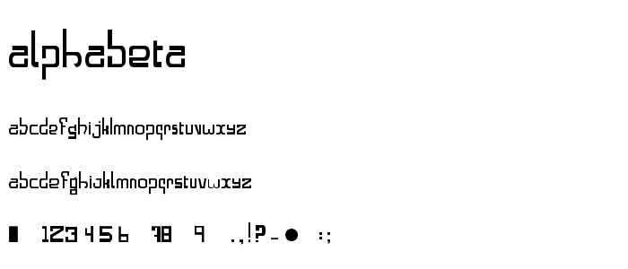 Alphabeta font