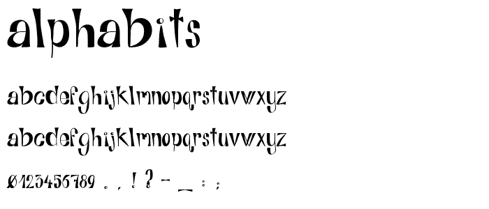 Alphabits font