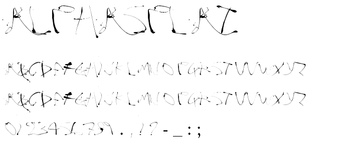Alphasplat font