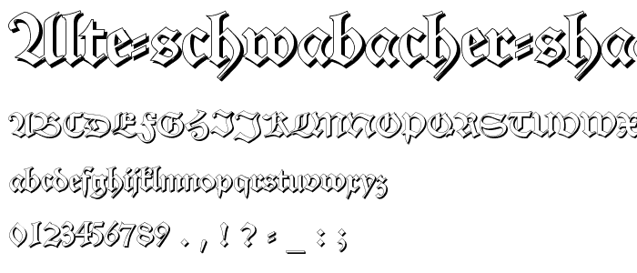 Alte Schwabacher Shadow font