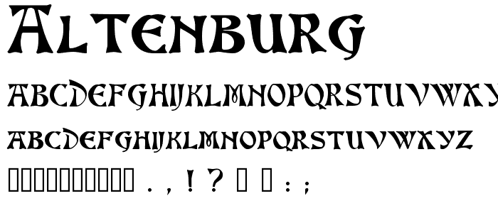 Altenburg™ font