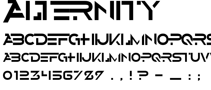 Alternity font